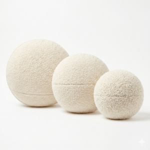 Trio Esculturas Bouclê — Cloud White